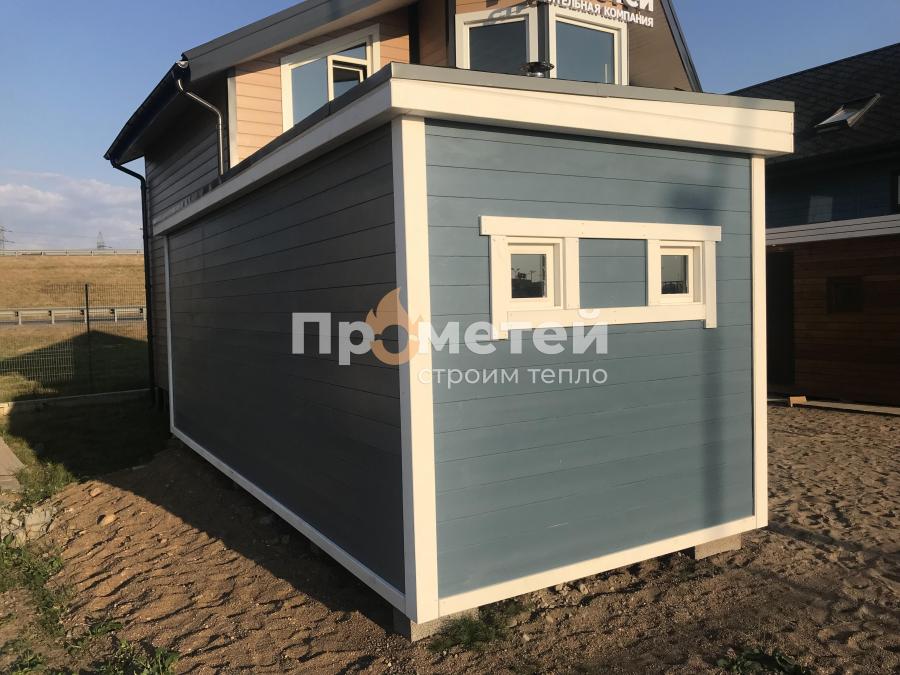 Каркасная баня 2.5x6 метров