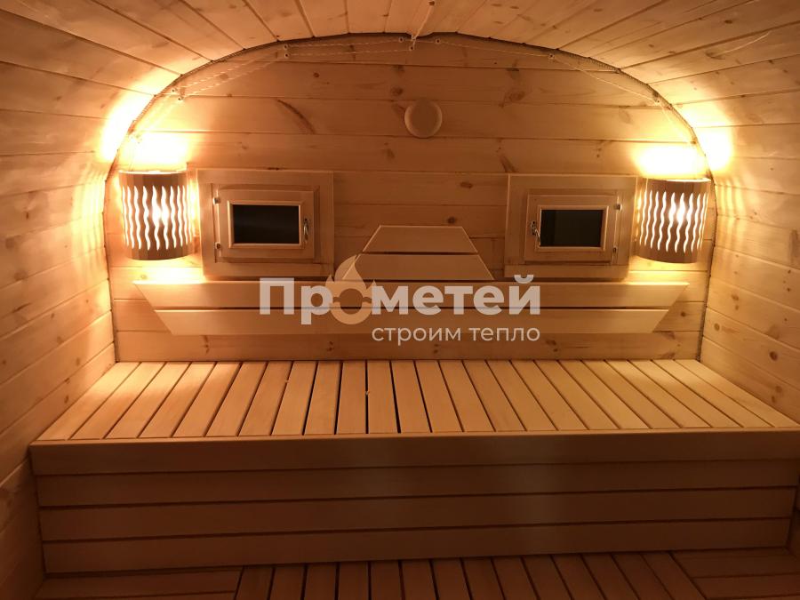 Квадро баня бочка 5 метров с боковым входом