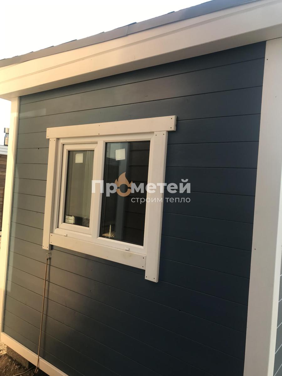 Каркасная баня 2.5x6 метров