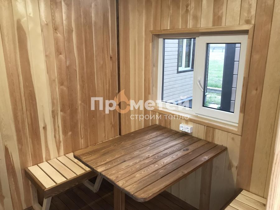 Каркасная баня 2.5x6 метров