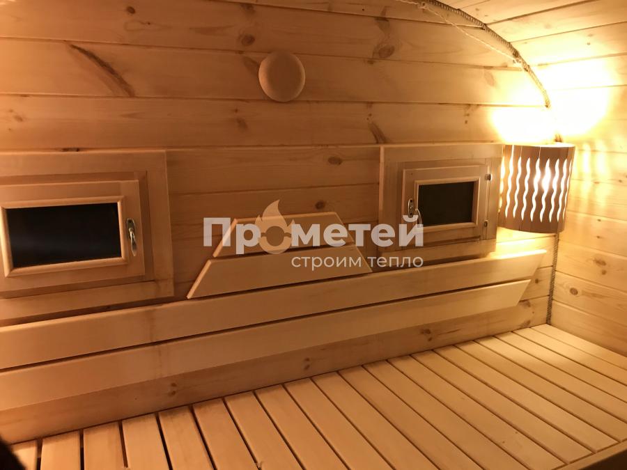 Квадро баня бочка 5 метров с боковым входом