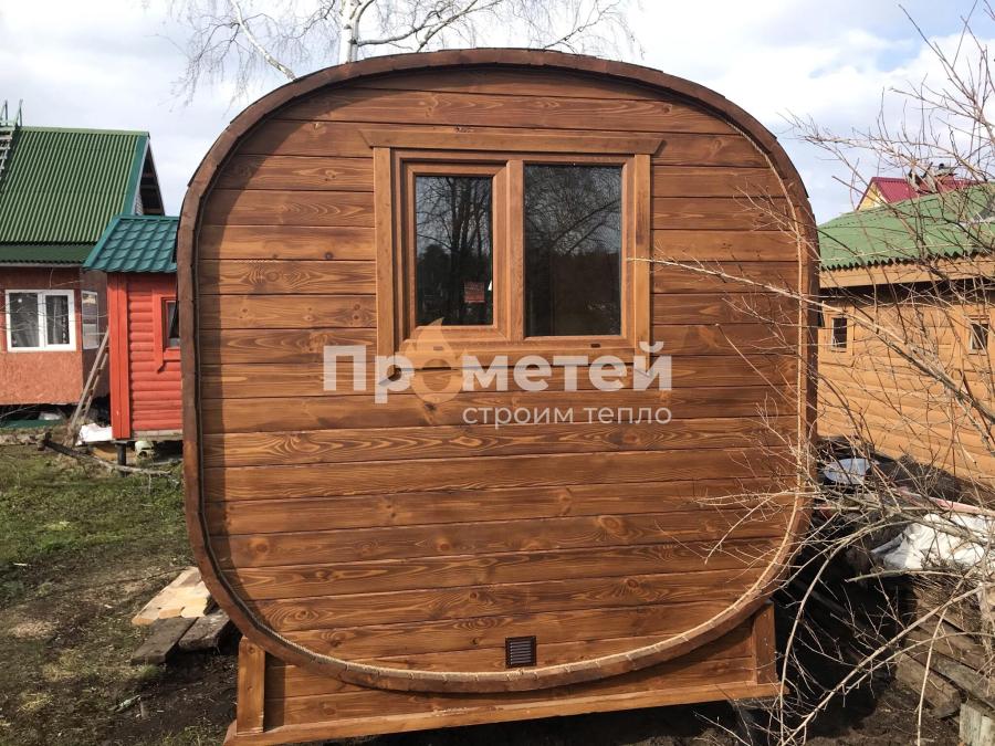 Квадро баня бочка 6 метров с боковым входом