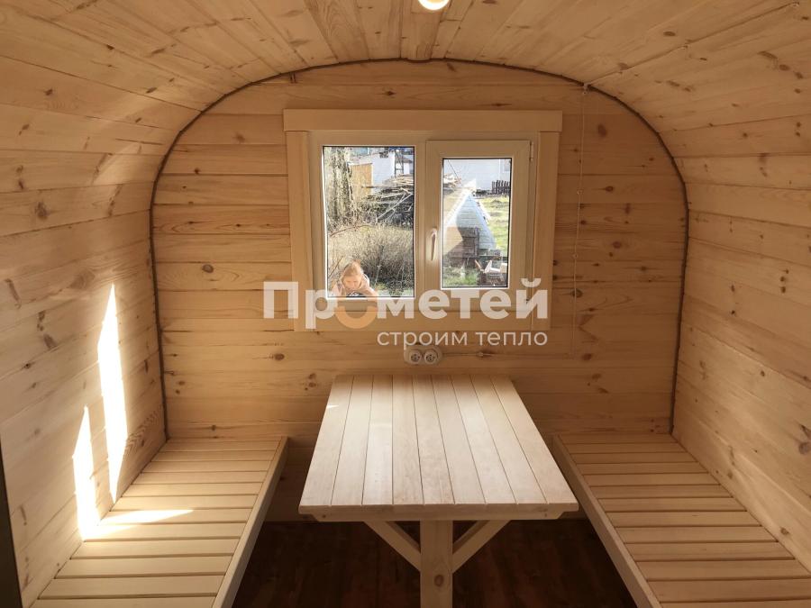 Квадро баня бочка 6 метров с боковым входом