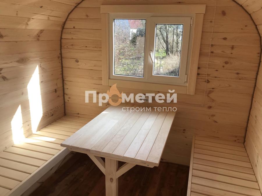 Квадро баня бочка 6 метров с боковым входом