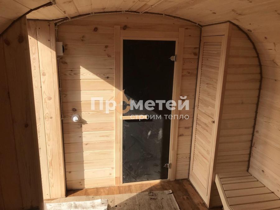 Квадро баня бочка 6 метров с боковым входом