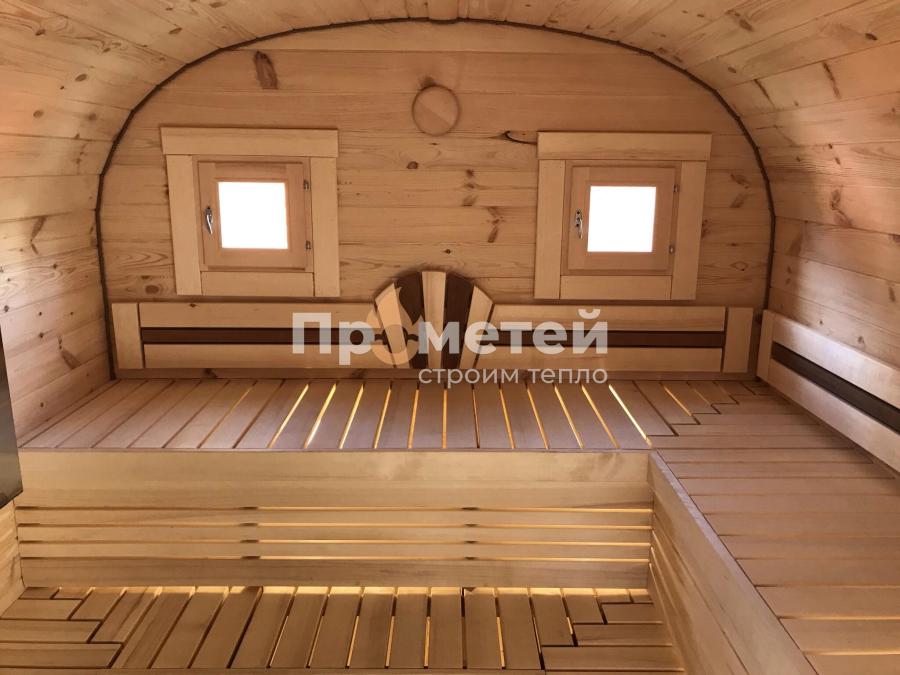 Квадро баня бочка 6 метров с боковым входом