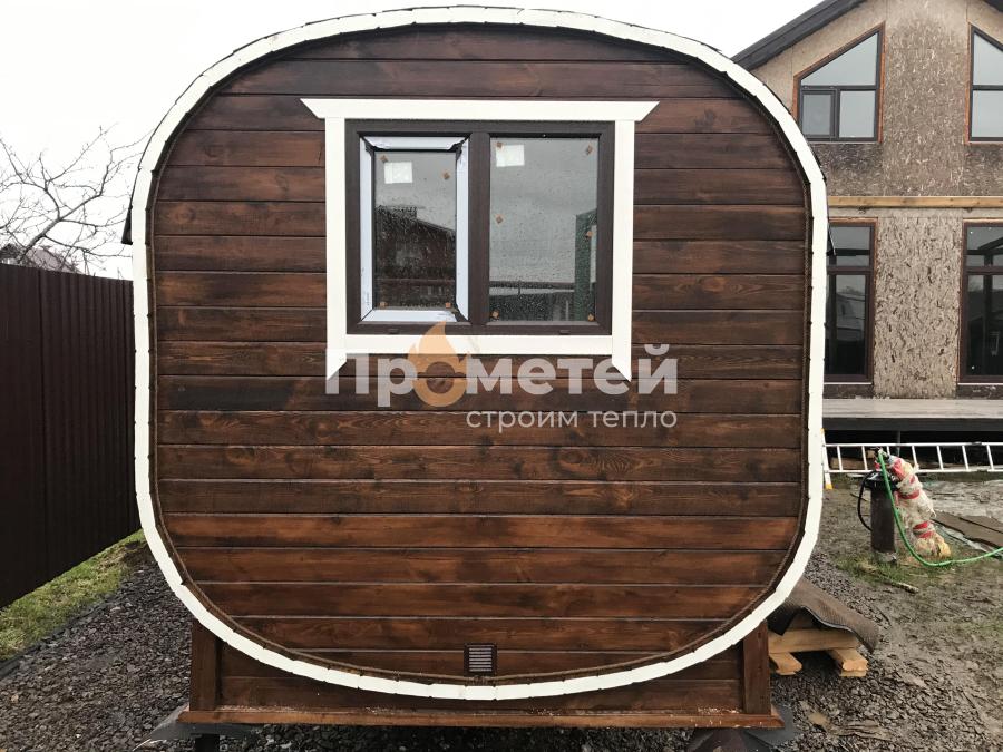 Квадро баня бочка 6 метров с боковым входом
