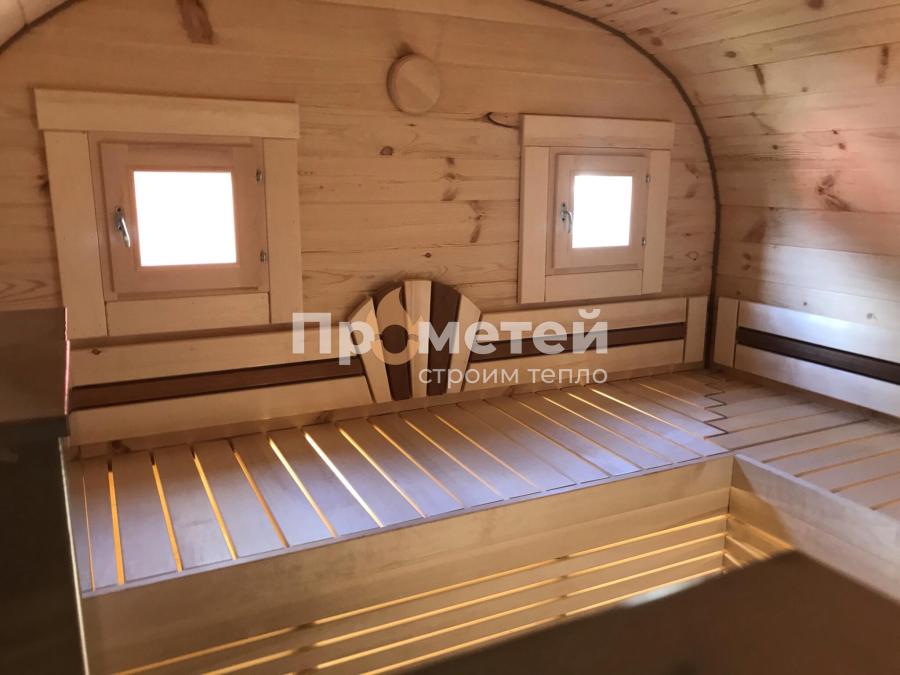 Квадро баня бочка 6 метров с боковым входом