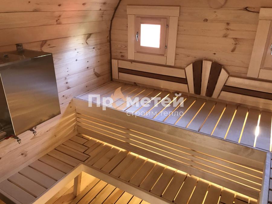 Квадро баня бочка 6 метров с боковым входом