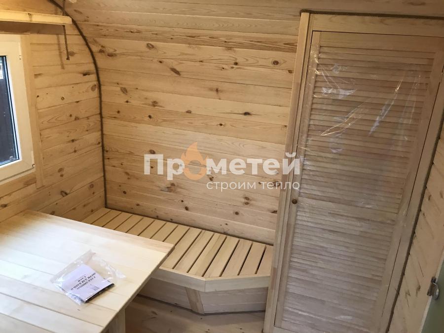 Квадро баня бочка 6 метров с боковым входом