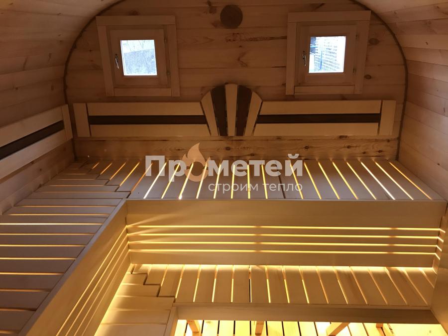 Квадро баня бочка 6 метров с боковым входом