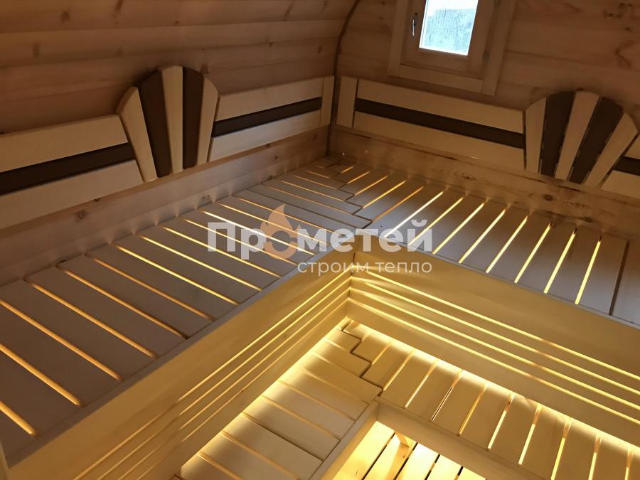 Квадро баня бочка 6 метров с боковым входом