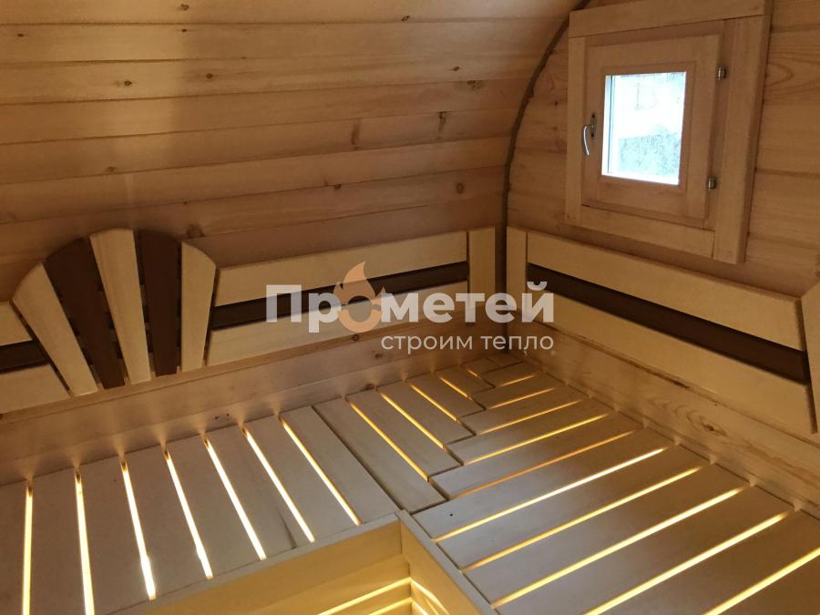 Квадро баня бочка 6 метров с боковым входом
