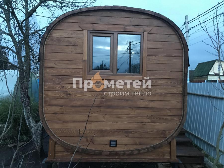 Квадро баня бочка 5 метров с боковым входом