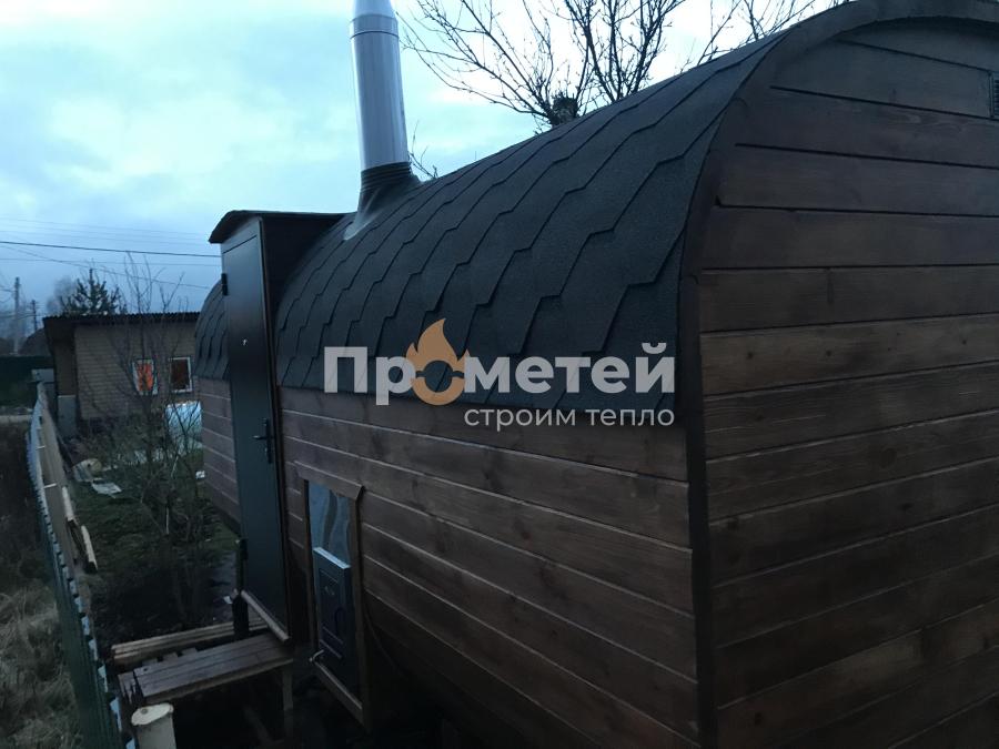 Квадро баня бочка 5 метров с боковым входом