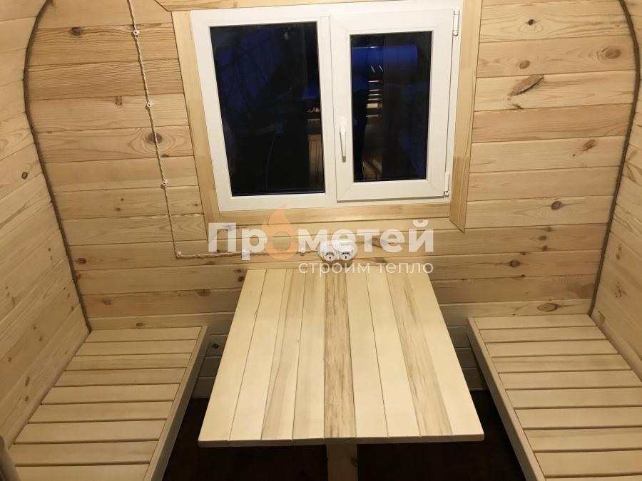 Квадро баня бочка 5 метров с боковым входом