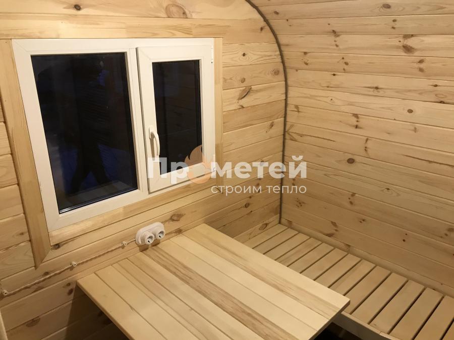Квадро баня бочка 5 метров с боковым входом