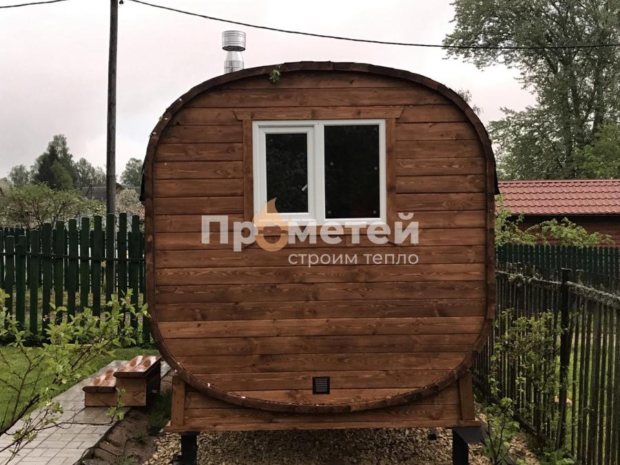 Квадро баня бочка 5 метров с боковым входом