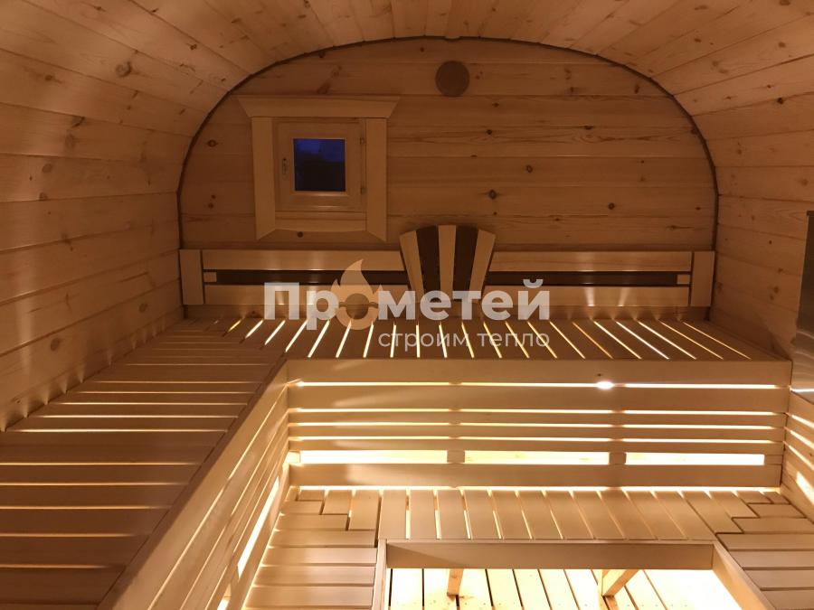 Квадро баня бочка 5 метров с боковым входом