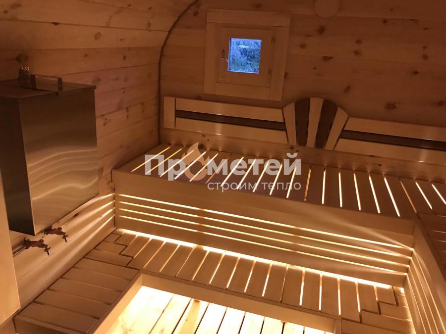Квадро баня бочка 5 метров с боковым входом