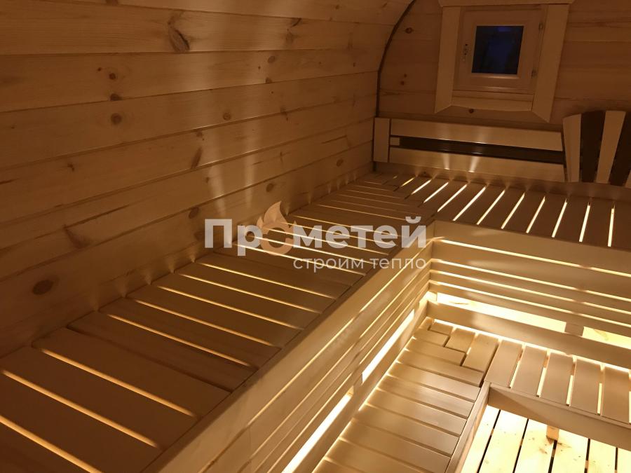 Квадро баня бочка 5 метров с боковым входом