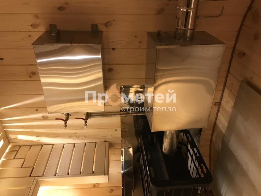 Квадро баня бочка 5 метров с боковым входом