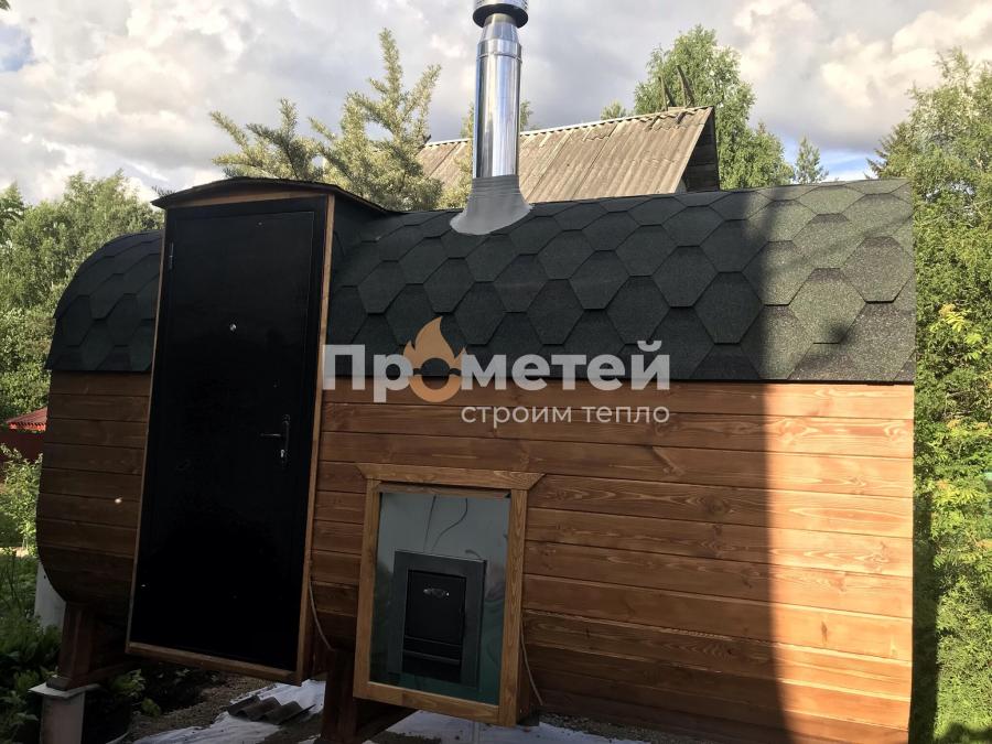 Квадро баня бочка 4 метра с боковым входом