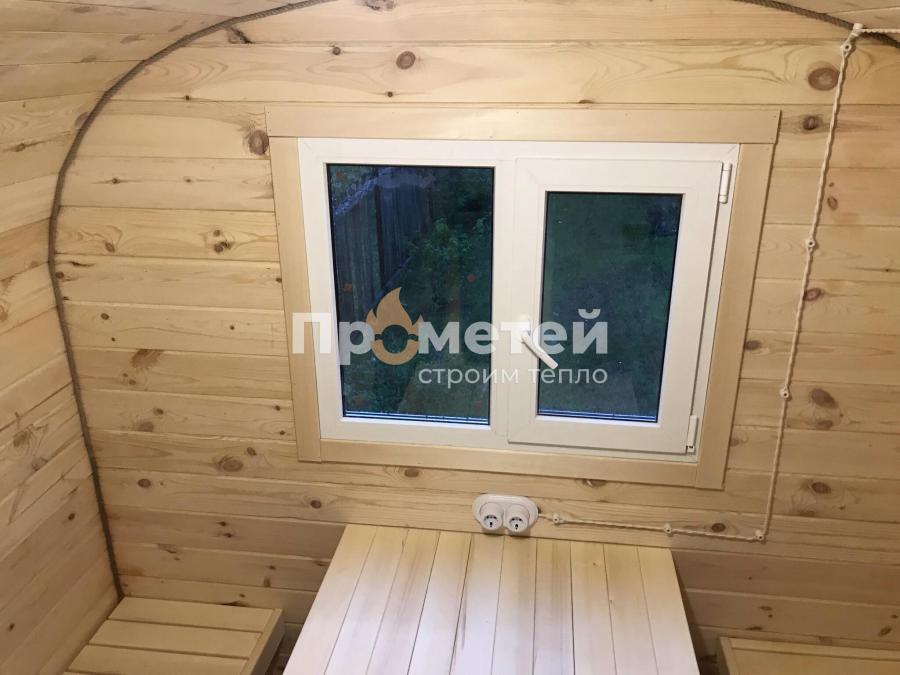 Квадро баня бочка 5 метров с боковым входом
