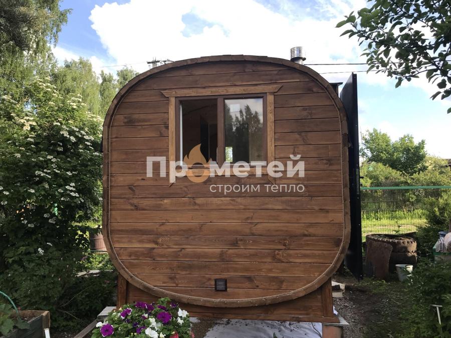 Квадро баня бочка 4 метра с боковым входом