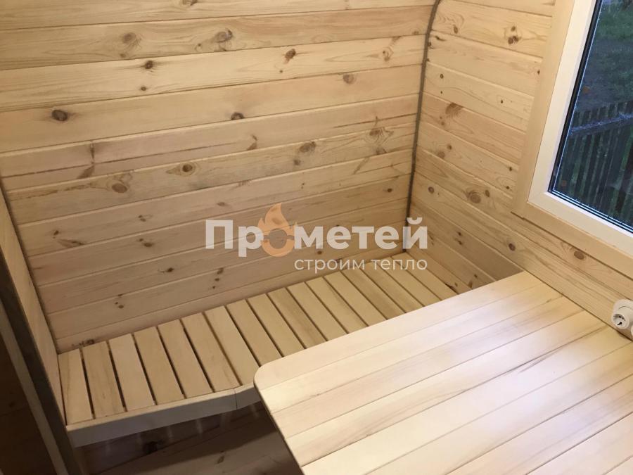 Квадро баня бочка 5 метров с боковым входом