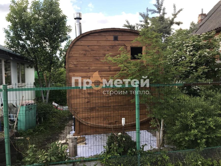 Квадро баня бочка 4 метра с боковым входом