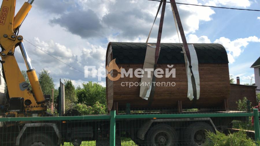 Квадро баня бочка 4 метра с боковым входом