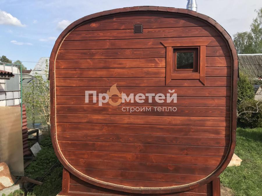Квадро баня бочка 4 метра с боковым входом