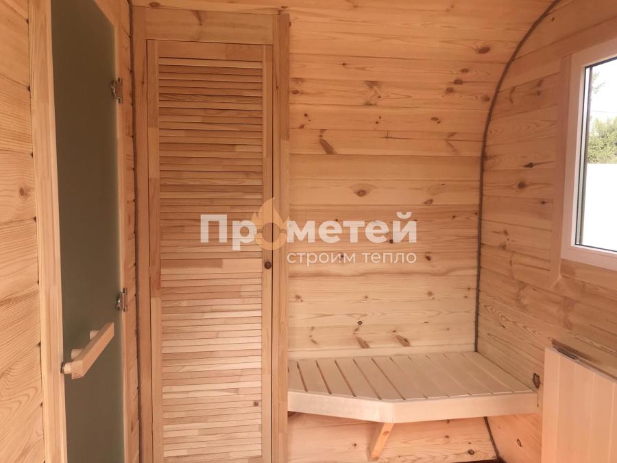 Квадро баня бочка 4 метра с боковым входом