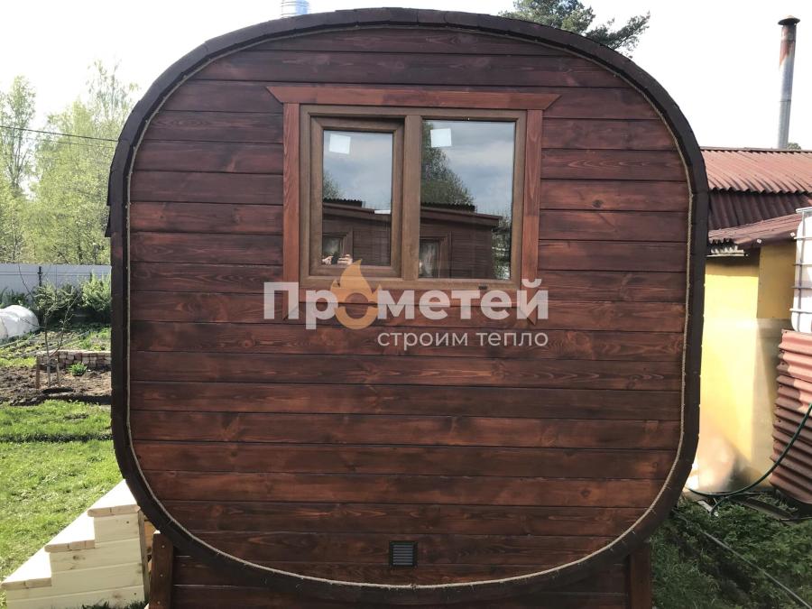 Квадро баня бочка 4 метра с боковым входом