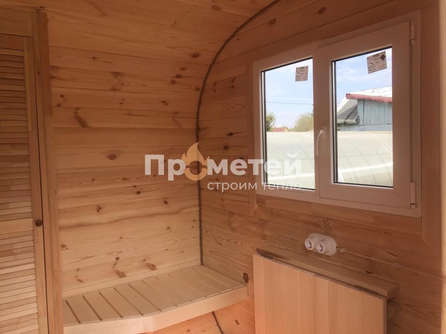 Квадро баня бочка 4 метра с боковым входом
