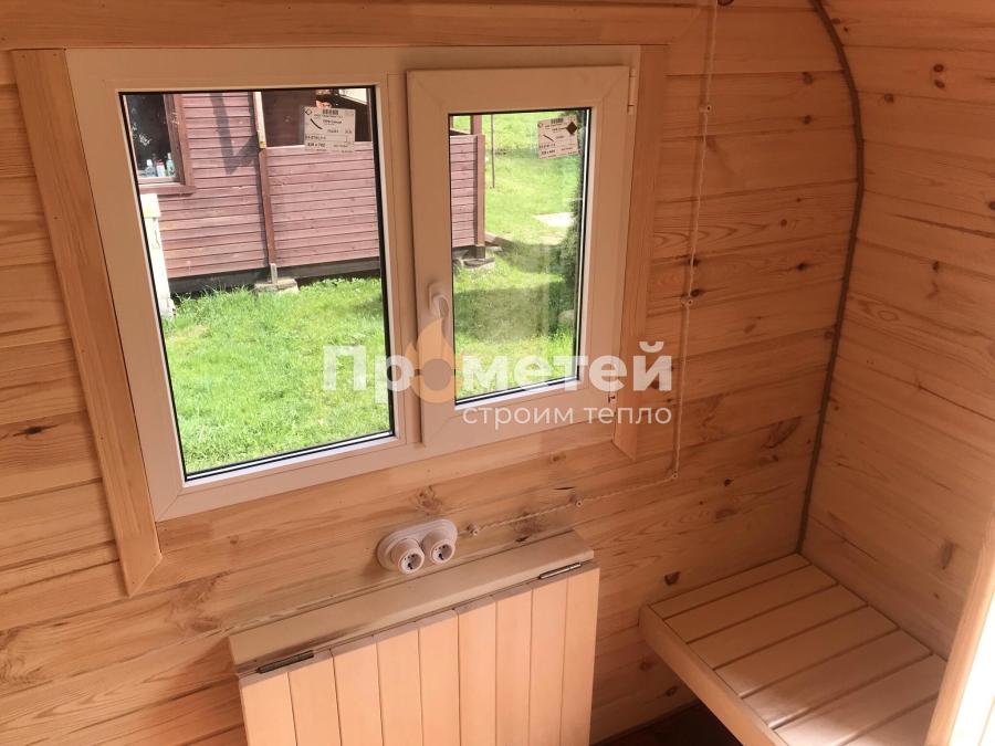 Квадро баня бочка 4 метра с боковым входом