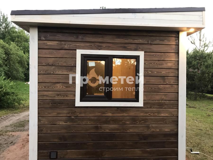 Каркасная баня 2.5x6 метров