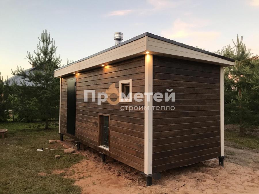 Каркасная баня 2.5x6 метров