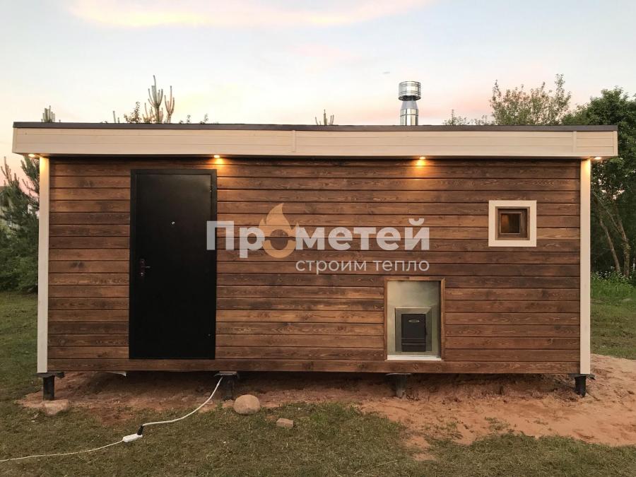 Каркасная баня 2.5x6 метров