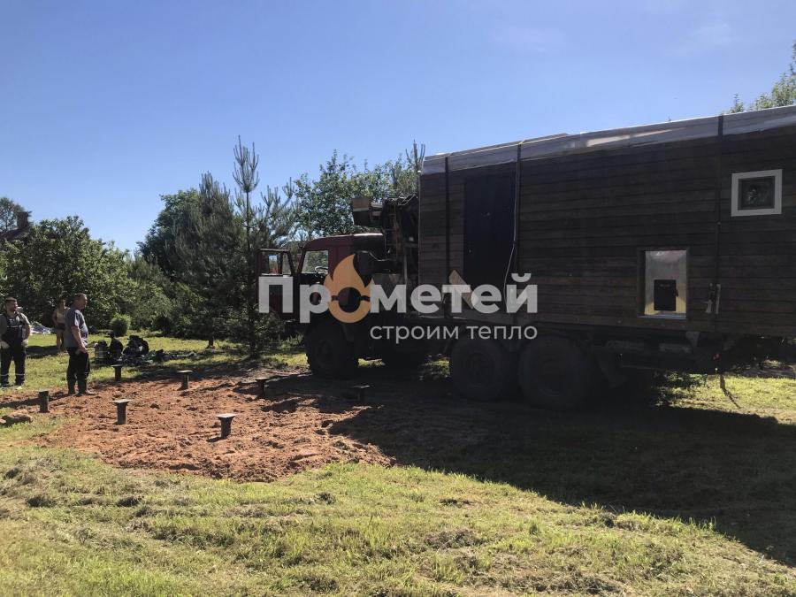 Каркасная баня 2.5x6 метров