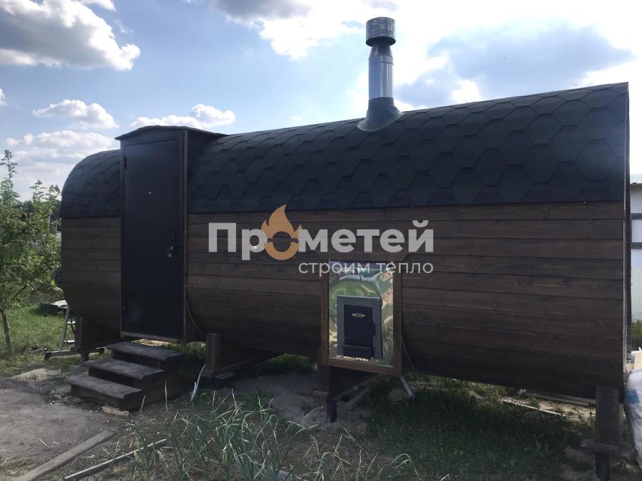 Квадро баня бочка 6 метров с боковым входом