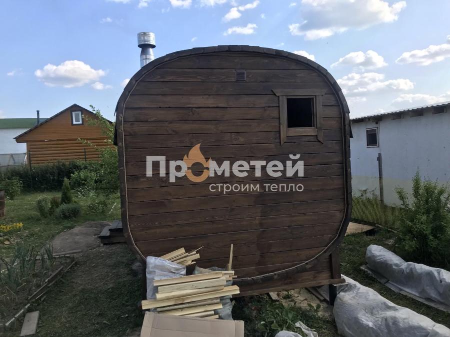 Квадро баня бочка 6 метров с боковым входом