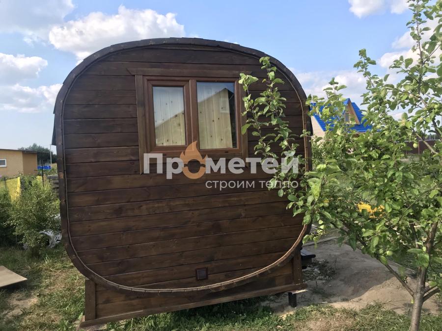 Квадро баня бочка 6 метров с боковым входом