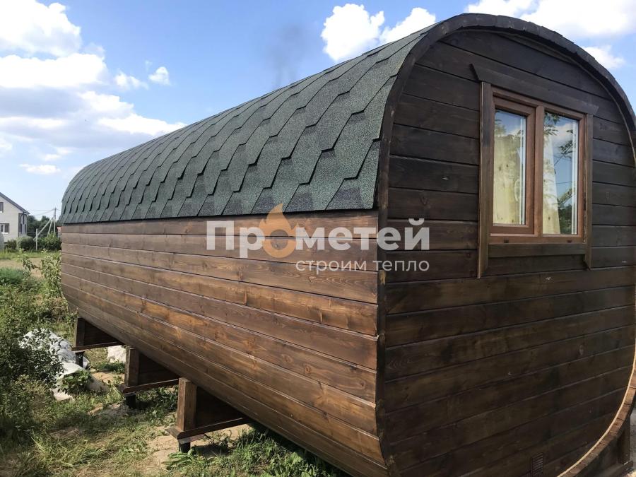 Квадро баня бочка 6 метров с боковым входом