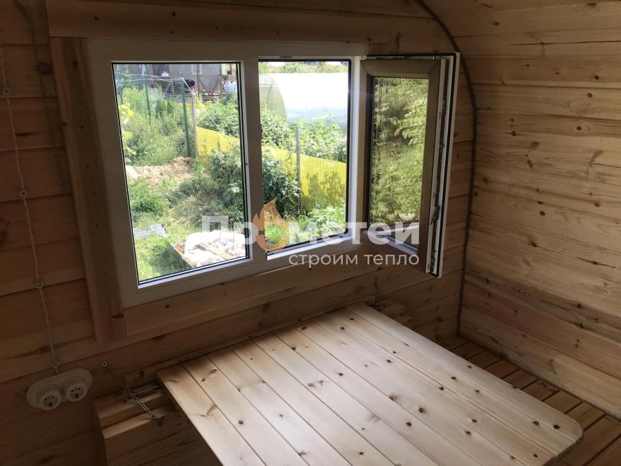 Квадро баня бочка 6 метров с боковым входом