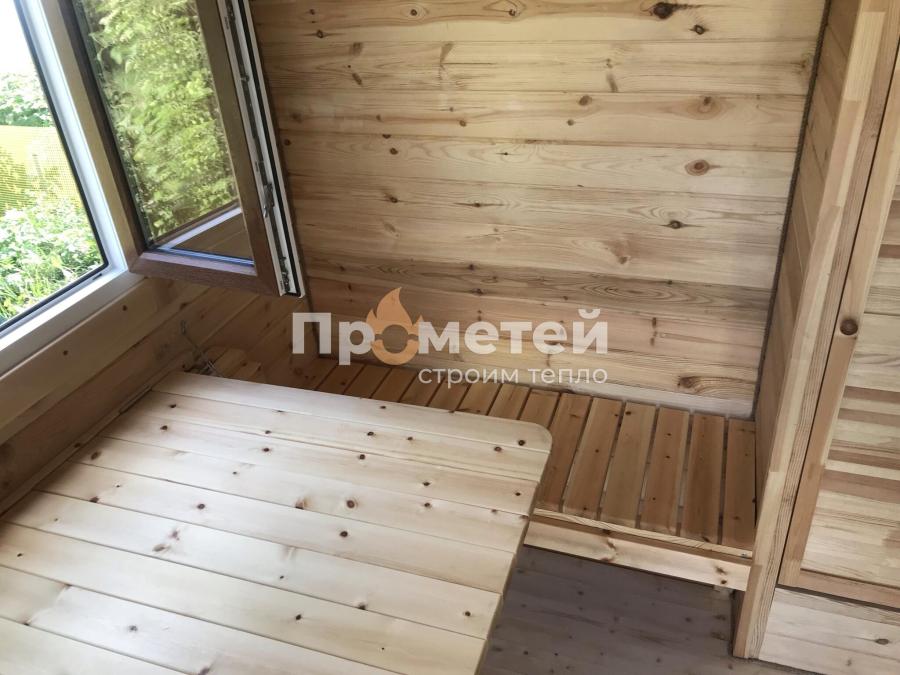 Квадро баня бочка 6 метров с боковым входом