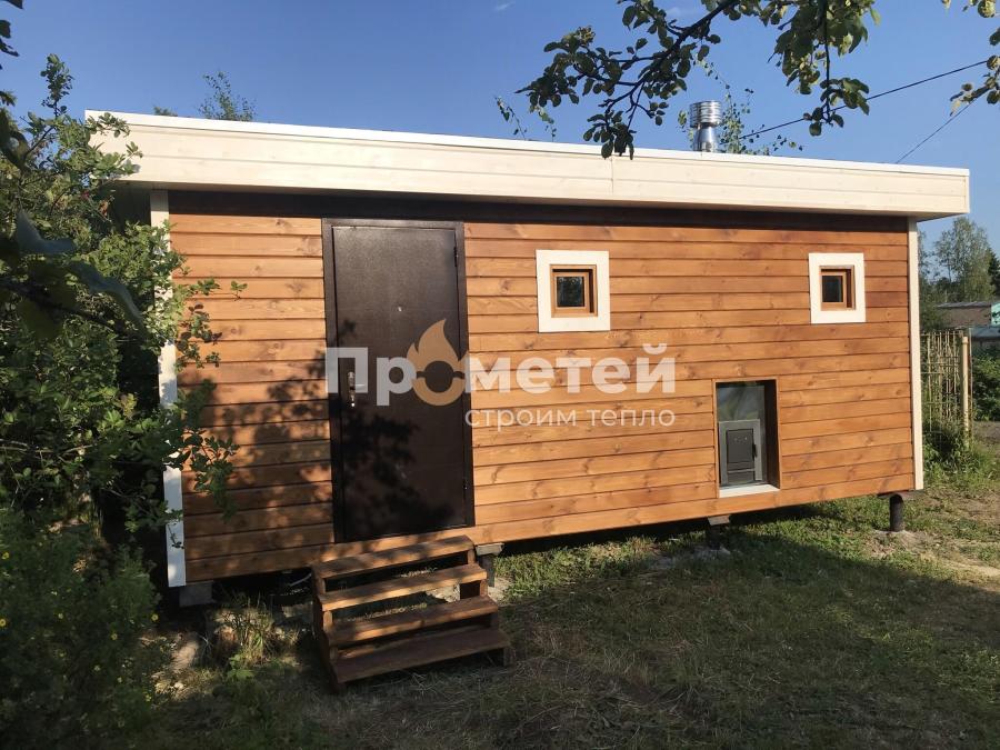 Каркасная баня 2.5x6 метров