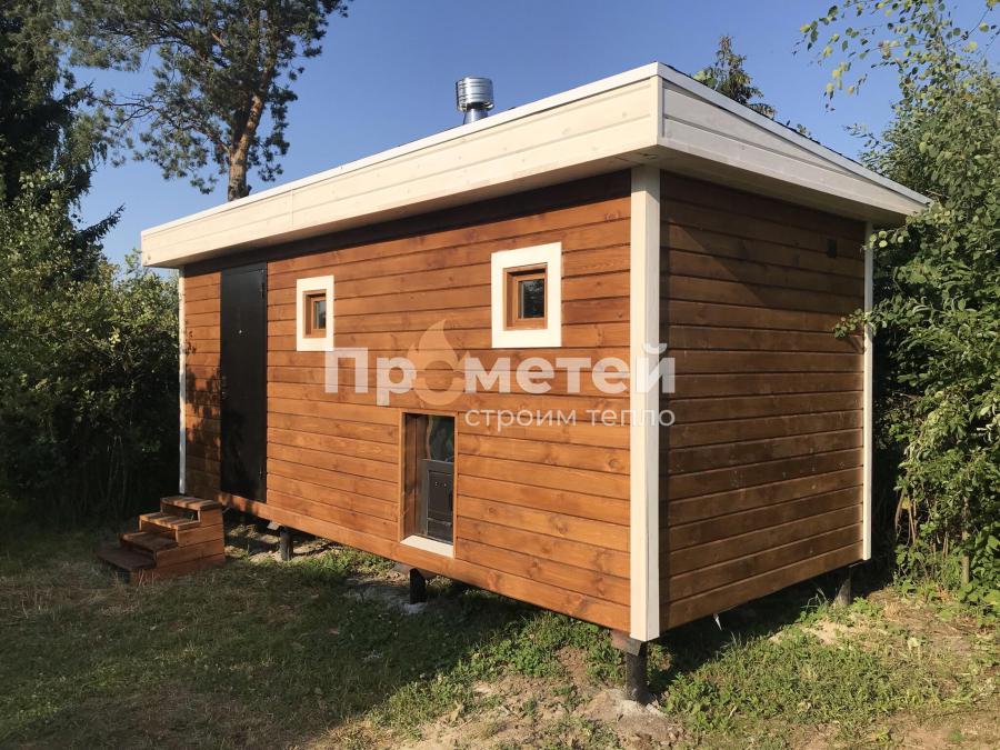 Реализованный проект Каркасная баня 2.5x6 метров