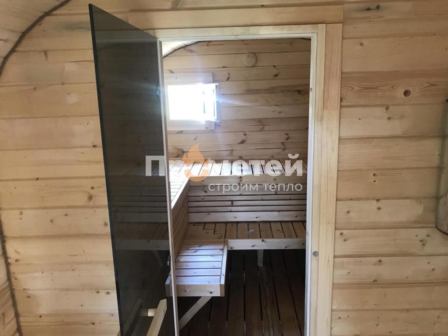 Квадро баня бочка 6 метров с боковым входом